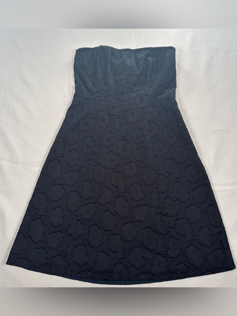 The Limited Strapless Floral Dress Black Size 6 Fit‎ & Flare Mid Sundress Y2K